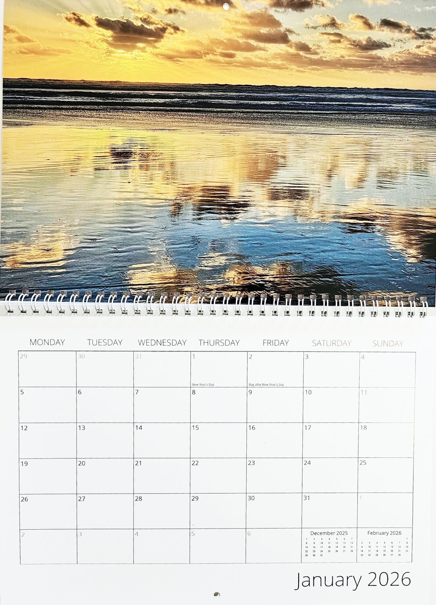 Calendar: Muriwai Sunsets 2026